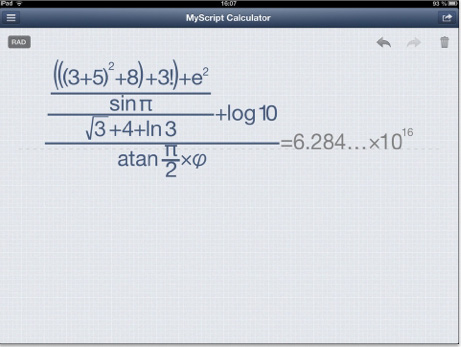 App – MyScript Calculator – Handwriting calculator